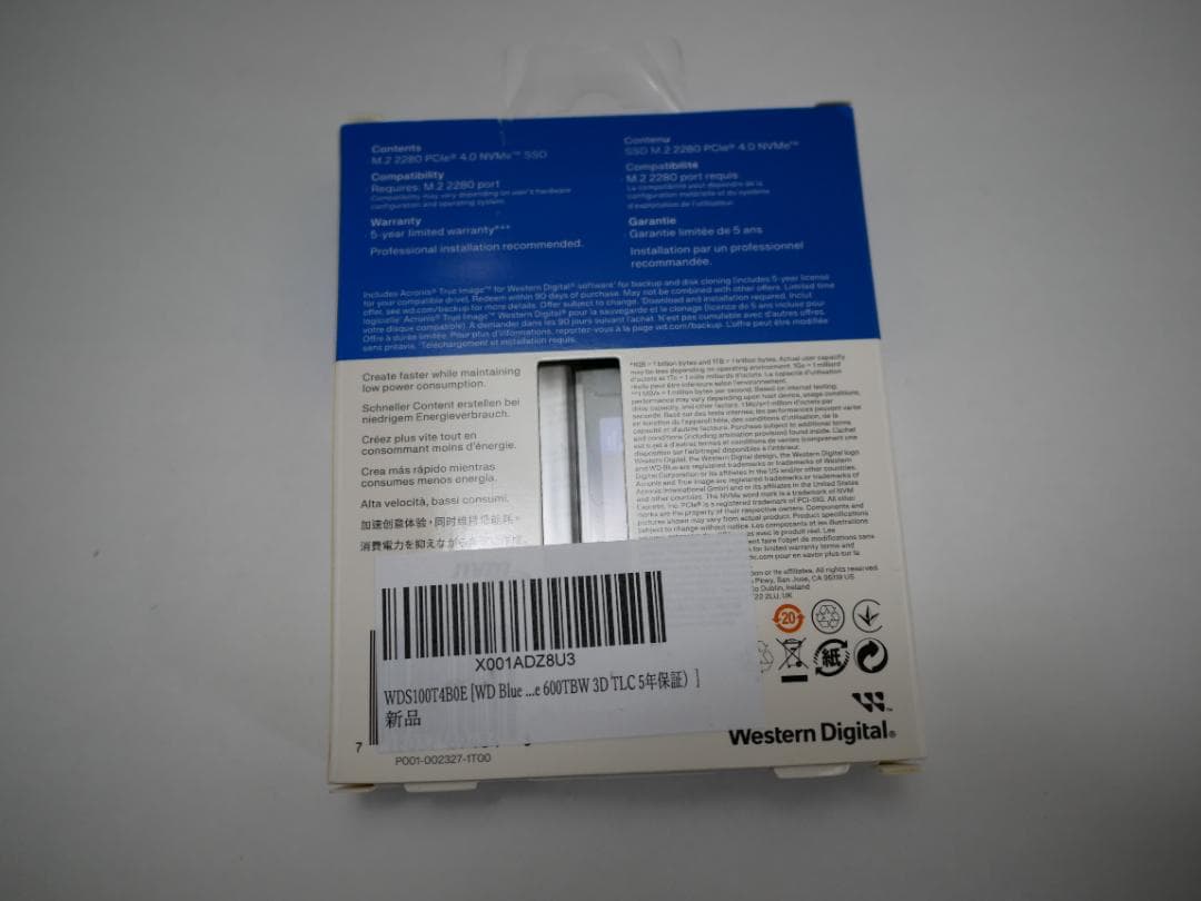 【未使用品】WD Blue SN5000 1TB NVMe SSD