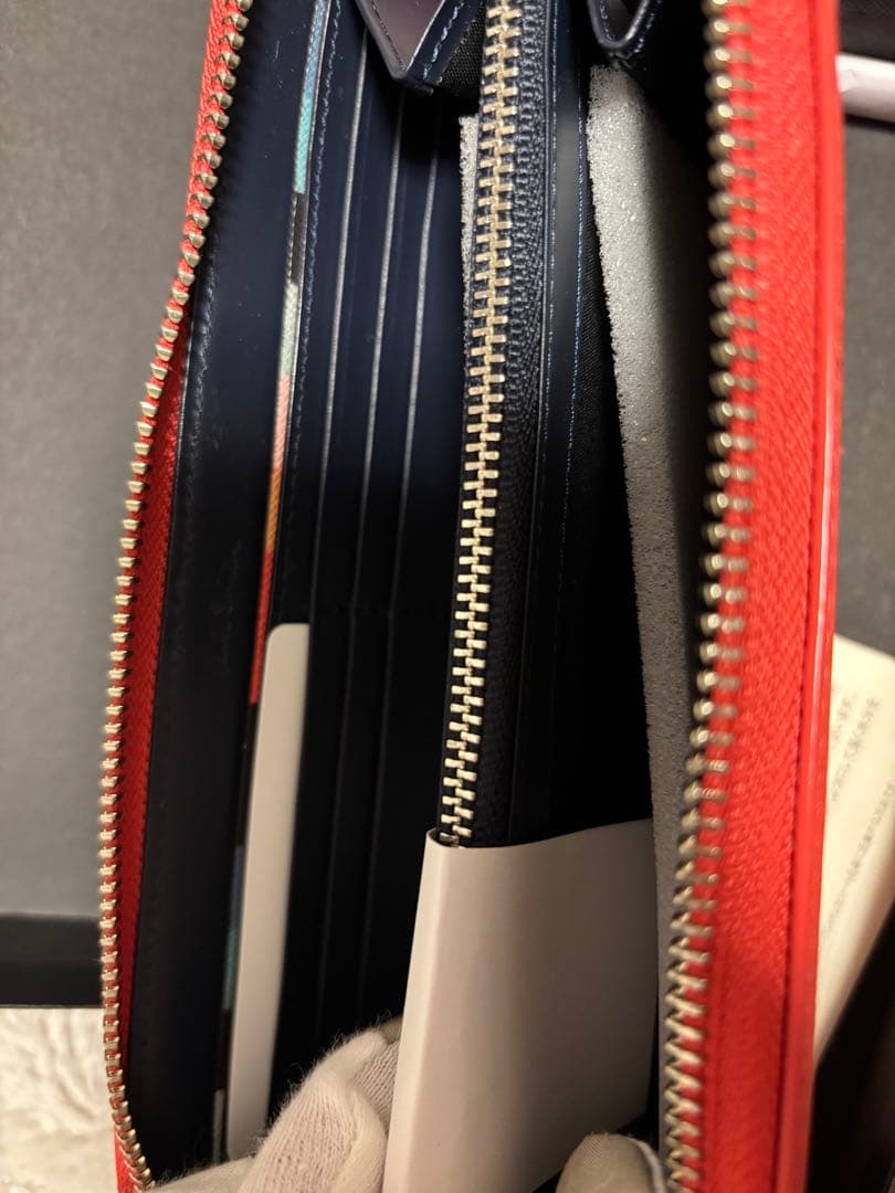【新品】Paul Smith アーティストストライププラー　ラウンドZIP長財布