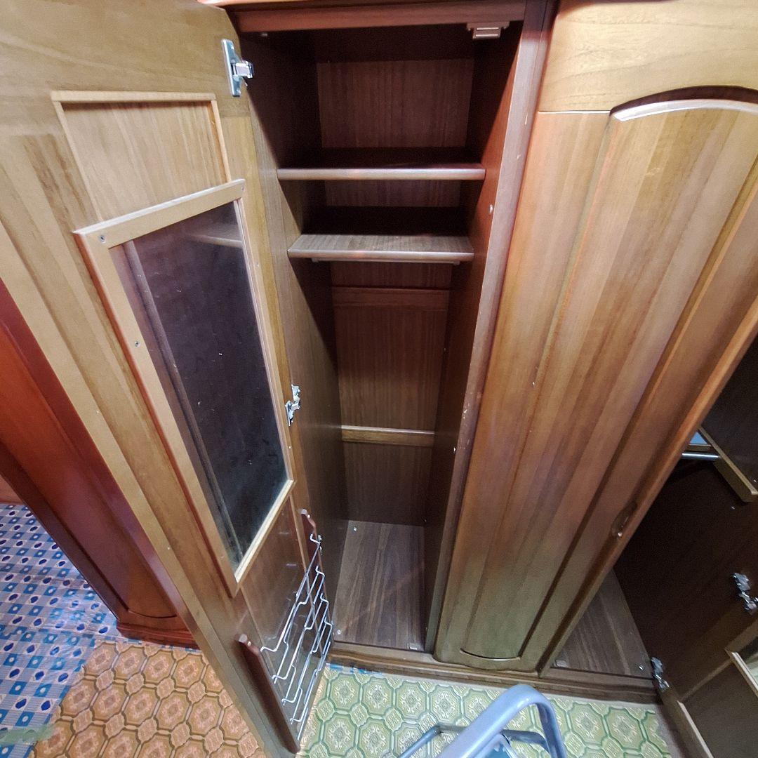 天然木洋服タンス収納クローゼット3扉 婚礼タンス ワードローブ