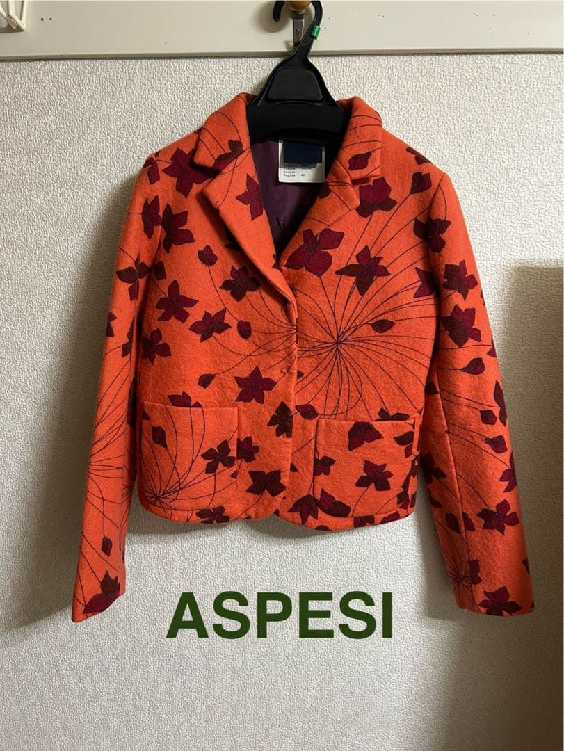 【ASPESI】プリント生地ジャケット