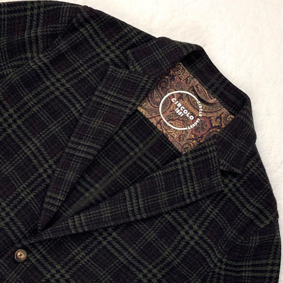 希少 CIRCOLO1901 チルコロ グレンチェック アンコンジャケット 54