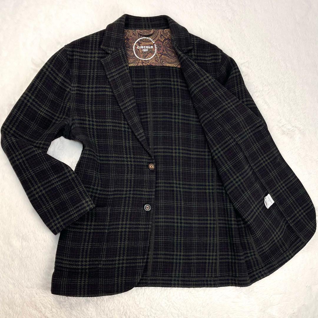 希少 CIRCOLO1901 チルコロ グレンチェック アンコンジャケット 54