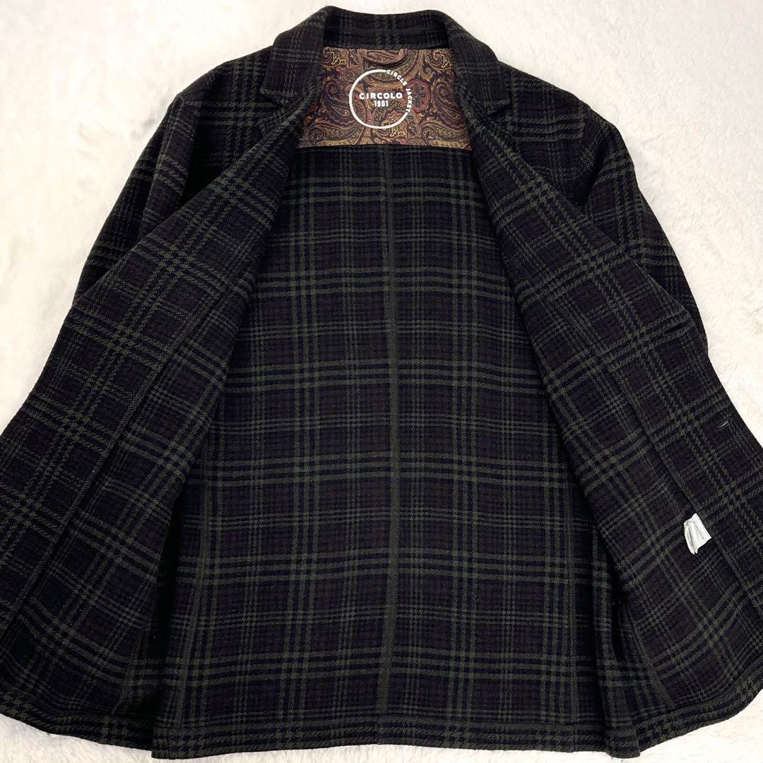 希少 CIRCOLO1901 チルコロ グレンチェック アンコンジャケット 54