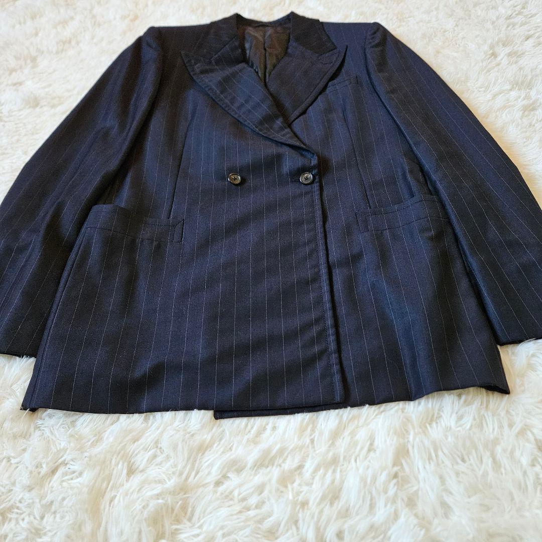 【PRADA】美品 プラダ イタリア製 ダブルスーツ ストライプ 50R