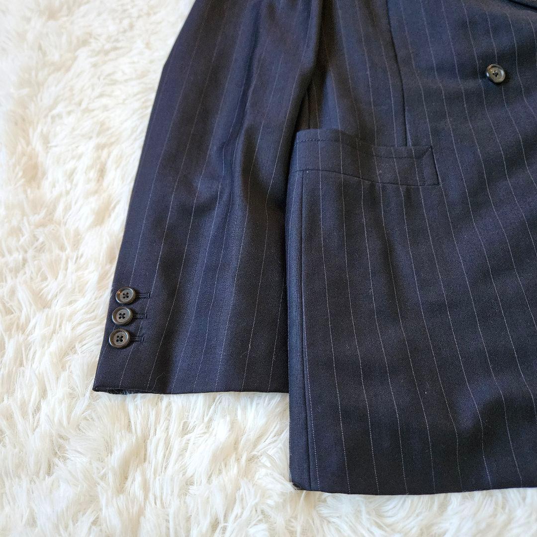 【PRADA】美品 プラダ イタリア製 ダブルスーツ ストライプ 50R