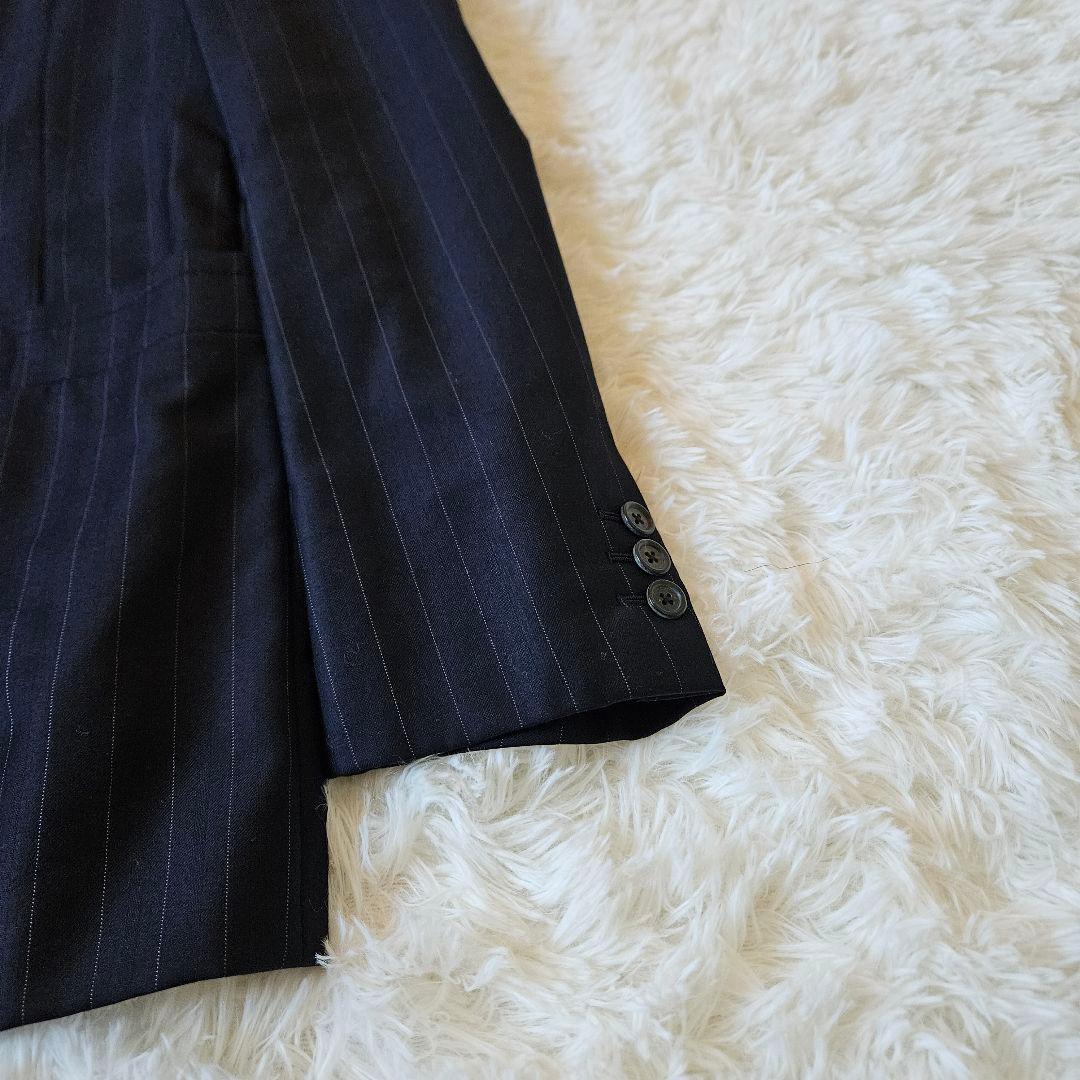 【PRADA】美品 プラダ イタリア製 ダブルスーツ ストライプ 50R