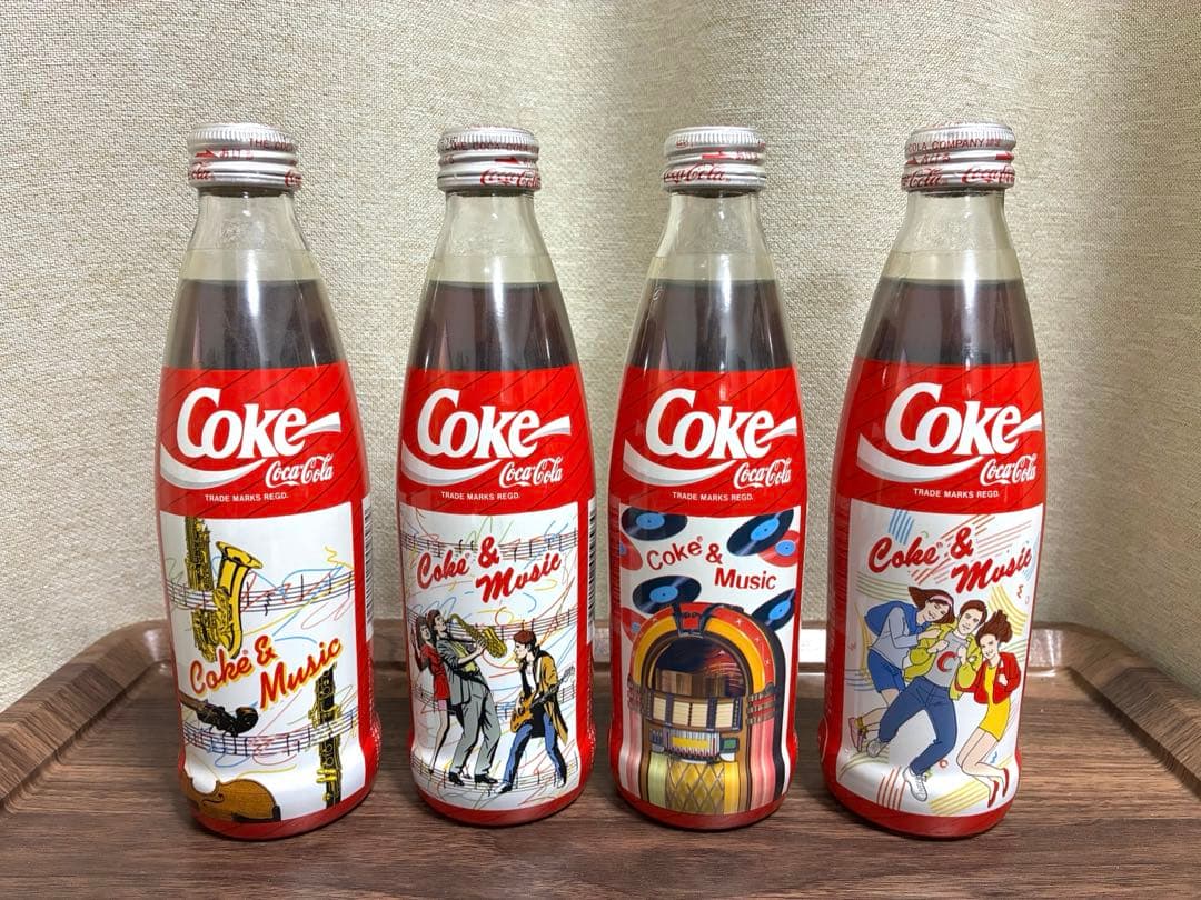 【希少・全4種】コカ・コーラ ミュージックシリーズ 300ml4種セット 観賞用