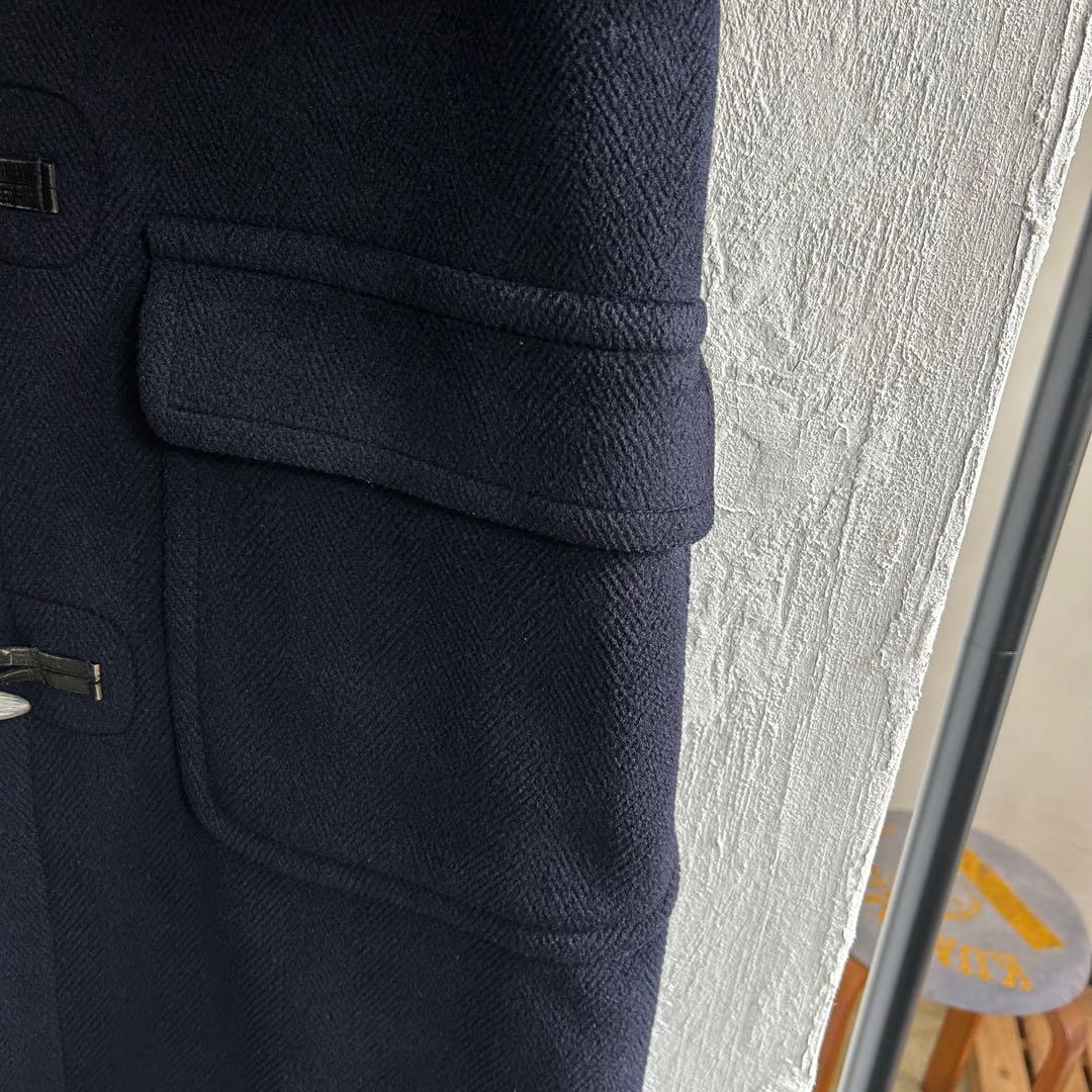 英国製 INVERTERE ヘリンボーン ダッフルコート ネイビー M