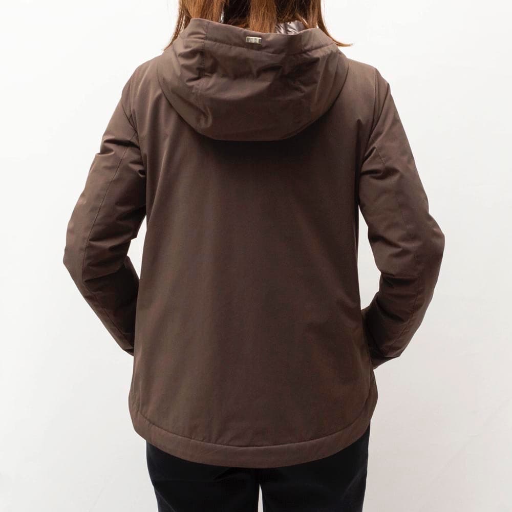 HERNOリゾートライン パッカブル 中綿コート GC036DR 38 ブラウン