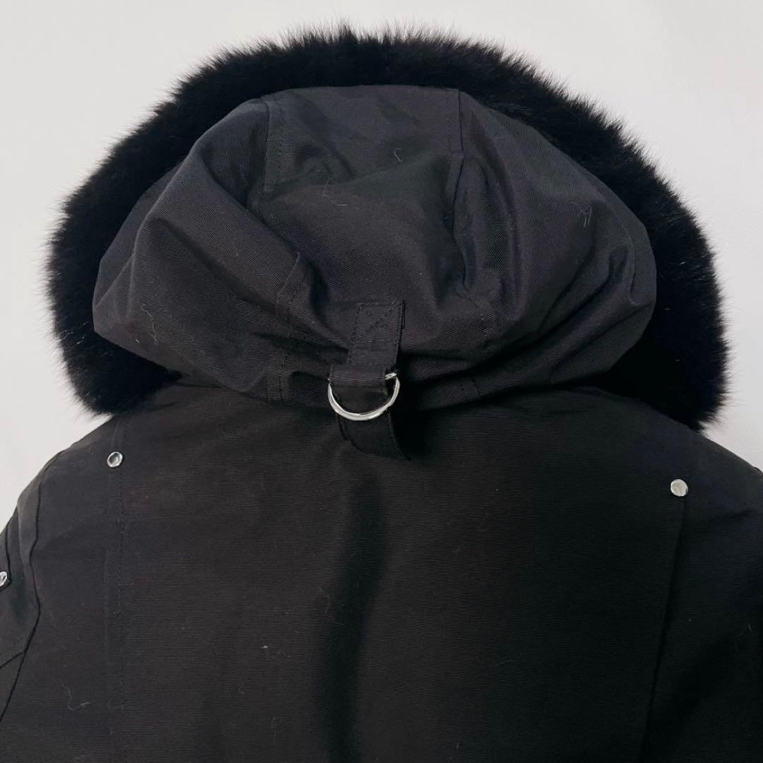 極美品✨ムースナックルズ ダウンジャケット ダウンコート ファー　黒　ブラック