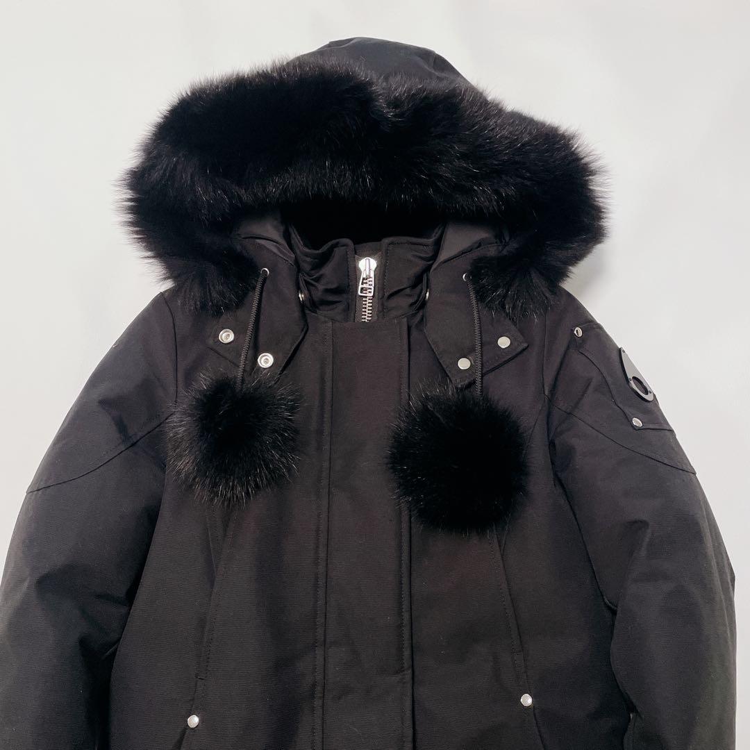 極美品✨ムースナックルズ ダウンジャケット ダウンコート ファー　黒　ブラック