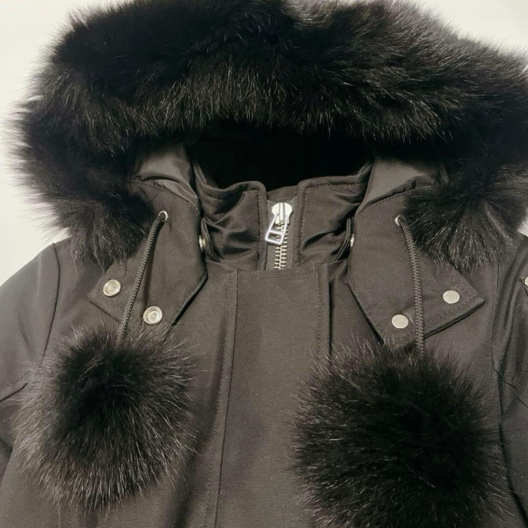 極美品✨ムースナックルズ ダウンジャケット ダウンコート ファー　黒　ブラック