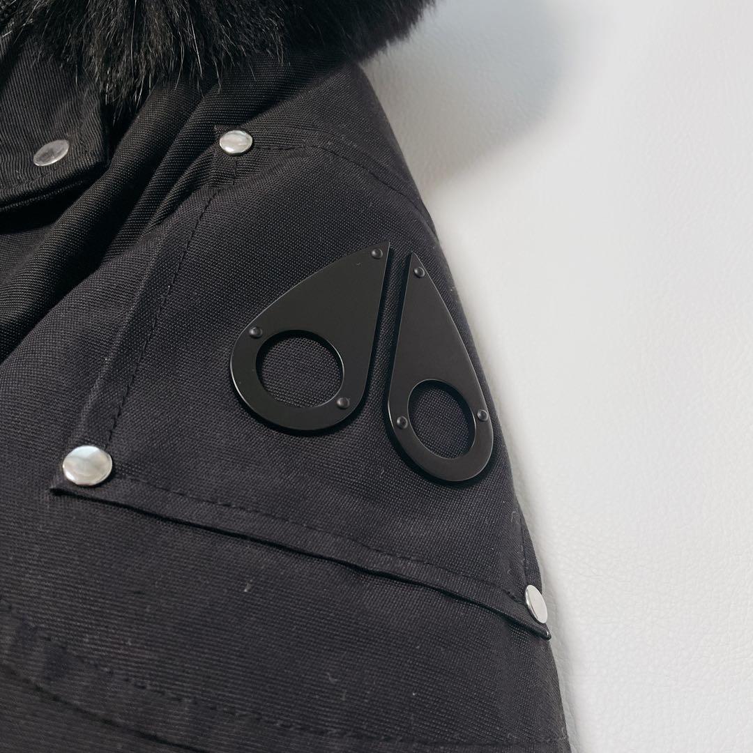 極美品✨ムースナックルズ ダウンジャケット ダウンコート ファー　黒　ブラック