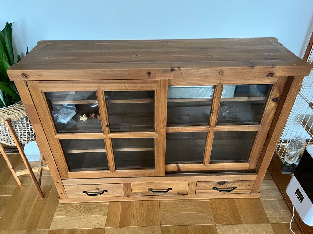 ガラク キャビネット ブラウン 120cm 【クラッシュゲート】下部のみ