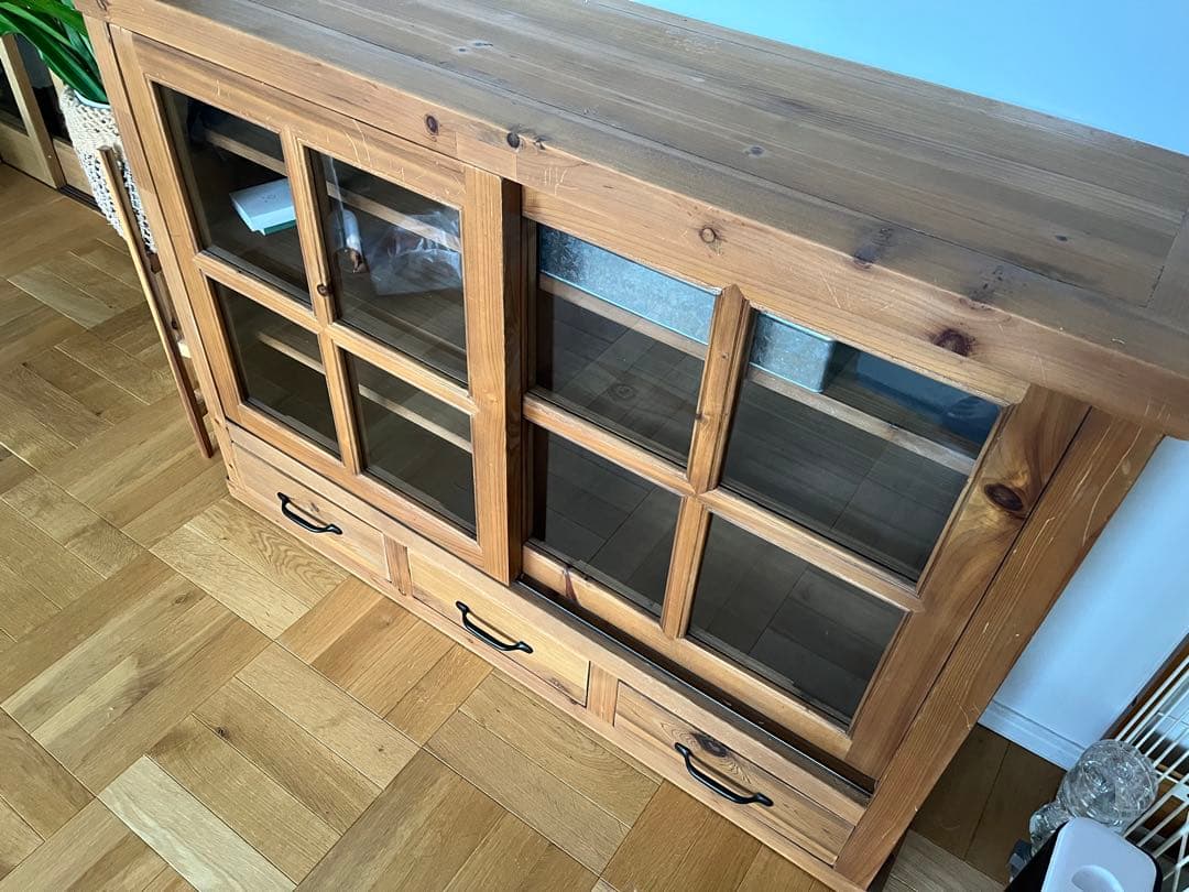 ガラク キャビネット ブラウン 120cm 【クラッシュゲート】下部のみ