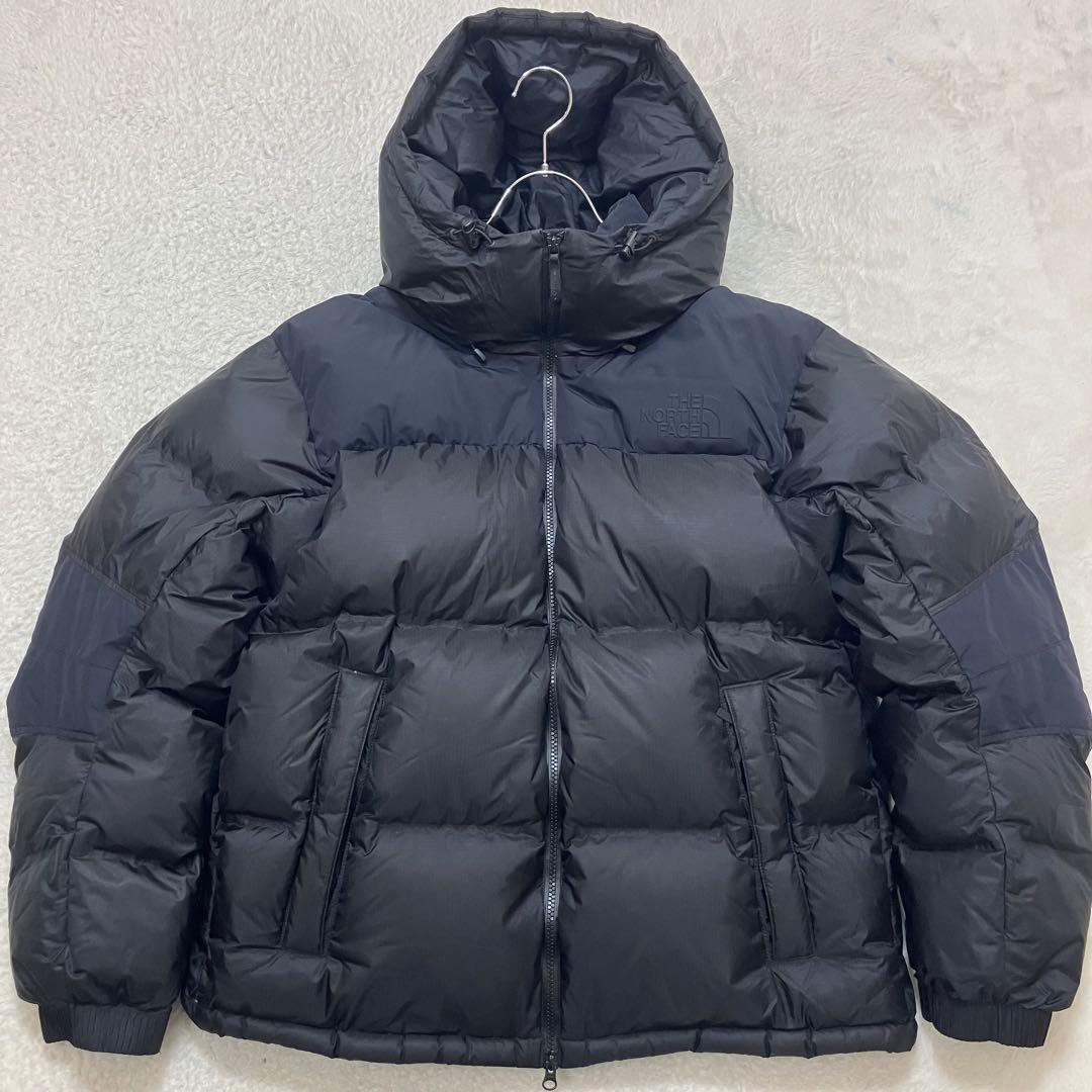 訳あり XL ノースフェイス ウィンドストッパーヌプシ ダウンジャケット 黒