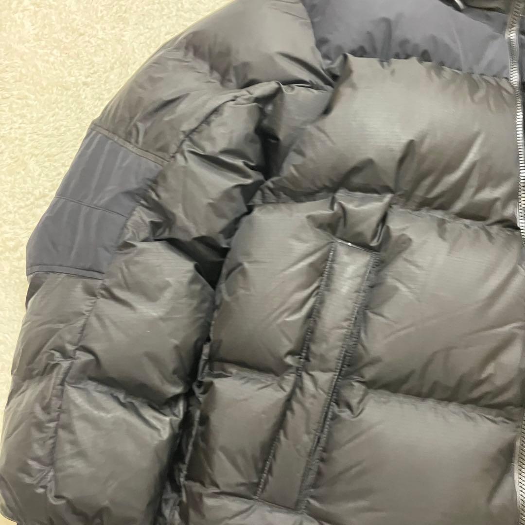 訳あり XL ノースフェイス ウィンドストッパーヌプシ ダウンジャケット 黒