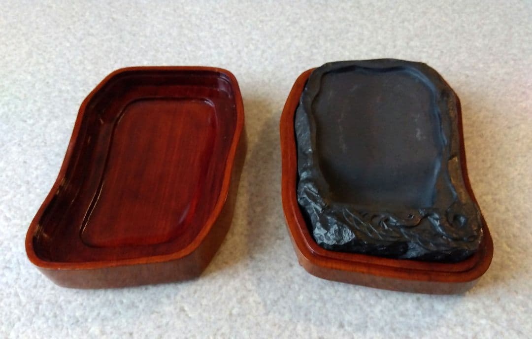 ★時代物★中国★端渓硯★木箱入り★書道★