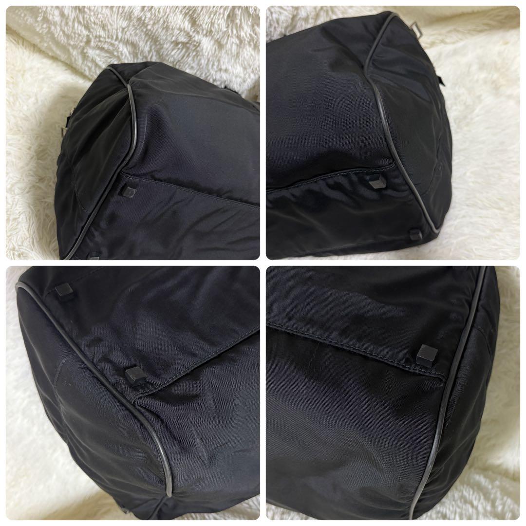 GUCCI グッチ ナイロン レザー 2WAY ボストンバッグ ロゴプレート