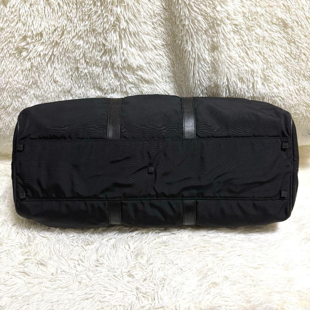 GUCCI グッチ ナイロン レザー 2WAY ボストンバッグ ロゴプレート