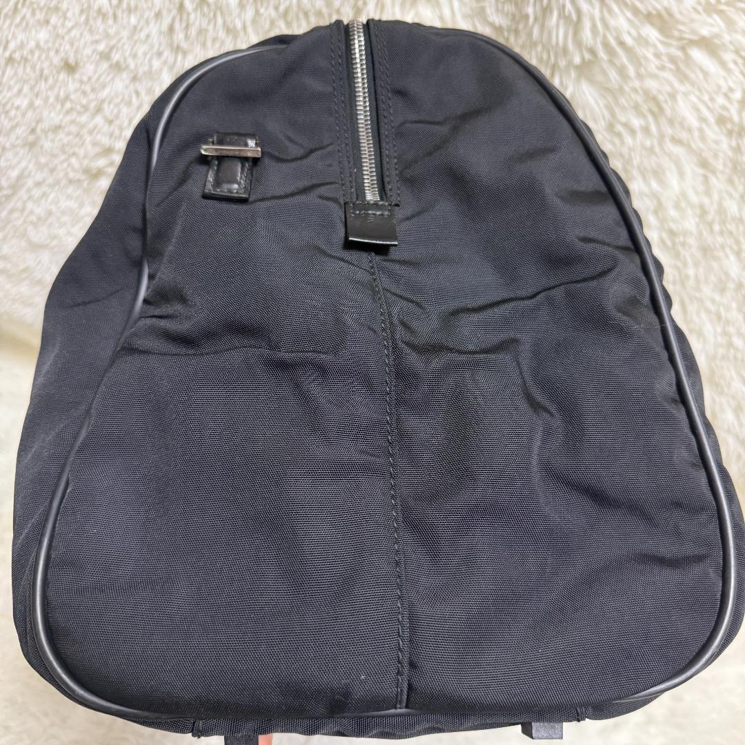 GUCCI グッチ ナイロン レザー 2WAY ボストンバッグ ロゴプレート