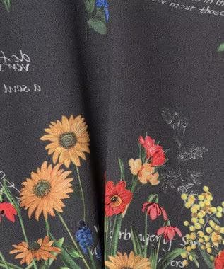 自由区★【洗える】フラワーガーデンプリント ワンピース★44★スレート★1回着用