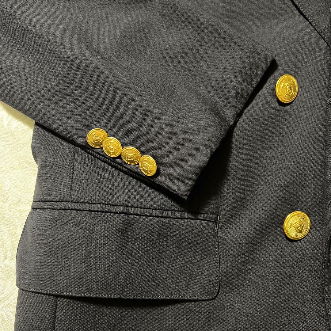 ①usedラルフローレン チャップス 紺ブレ ダブル ジャケット 金ボタン A4