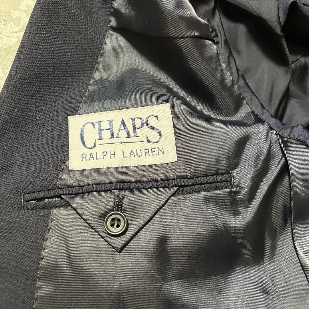 ①usedラルフローレン チャップス 紺ブレ ダブル ジャケット 金ボタン A4