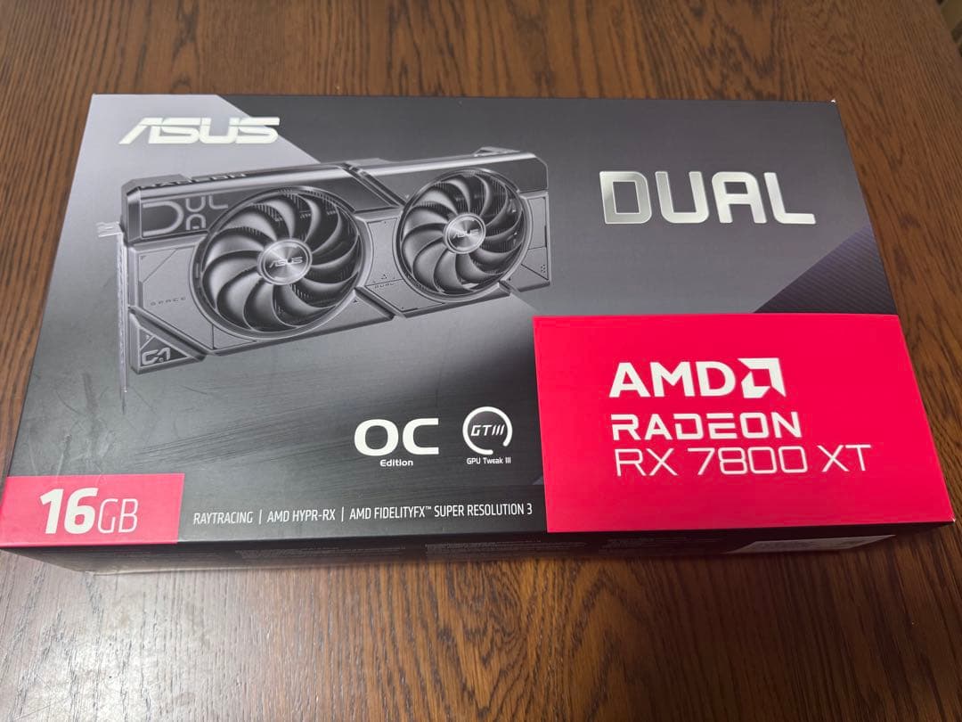 しずくASUS RADEON RX7800XT 16GB DUAL OC