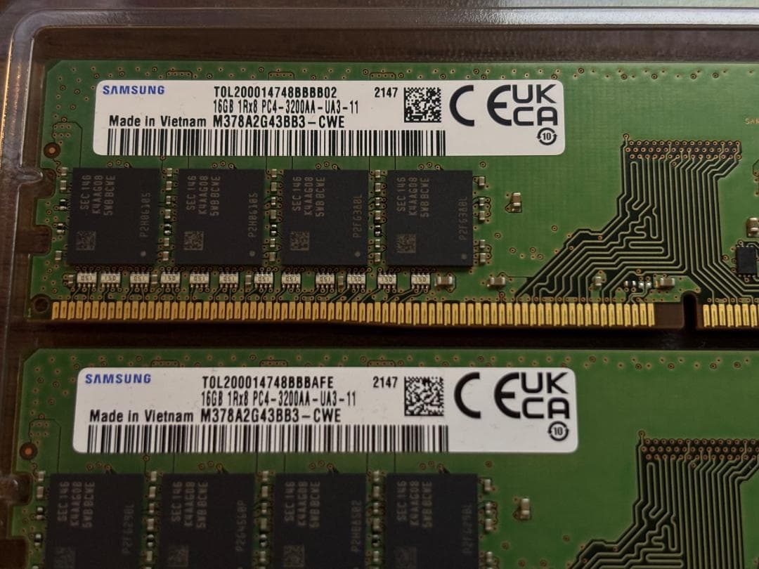 SAMSUNG PC4-3200AA-ua3-11 メモリ