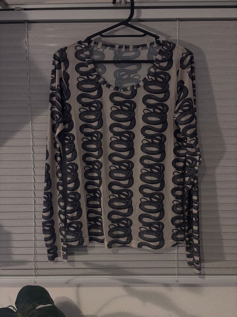hysteric glamour SNAKE LOOP柄 Tシャツ　ベージュ