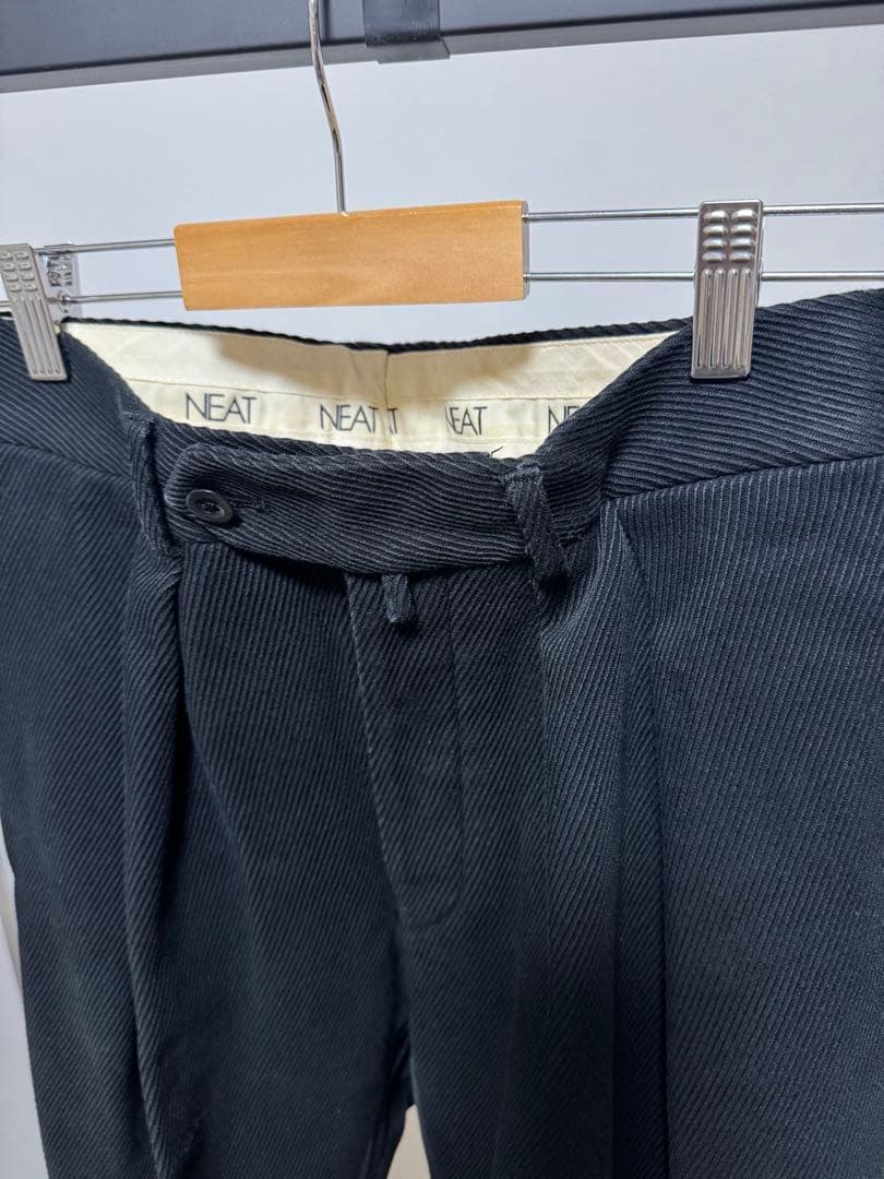 パンツ NEAT tapered cotton kersey 46 black