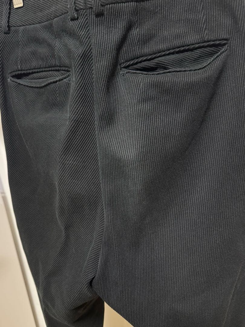 パンツ NEAT tapered cotton kersey 46 black