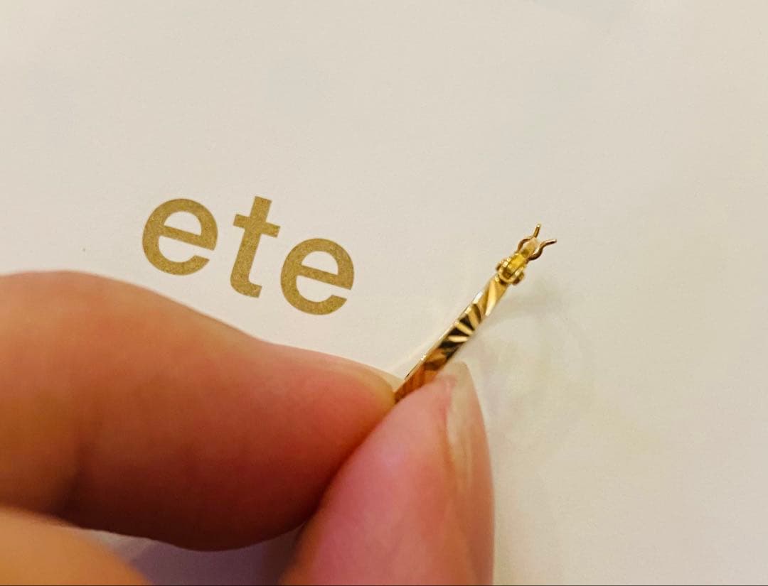 ete クレールK10 フープピアス　片耳のみ