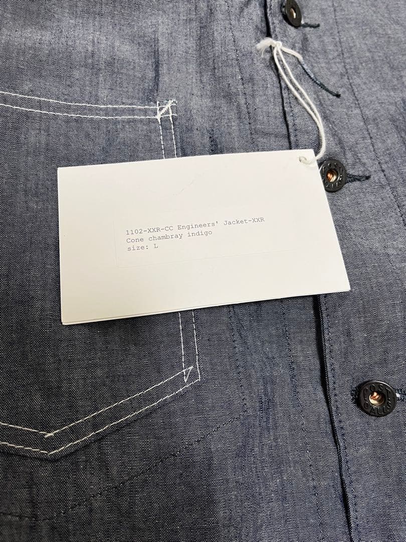 【新品】POST O'ALLS カバーオール シャンブレー USA製 Lサイズ