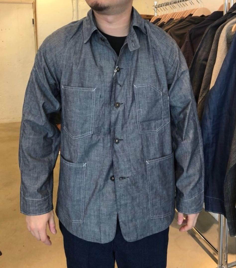 【新品】POST O'ALLS カバーオール シャンブレー USA製 Lサイズ