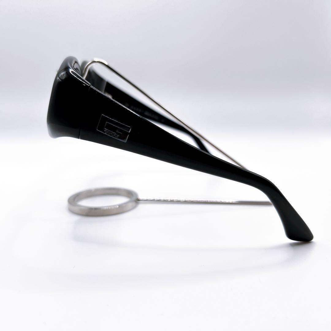 希少✨グッチ サングラス サイドロゴ Gロゴ ブラック ゴールド