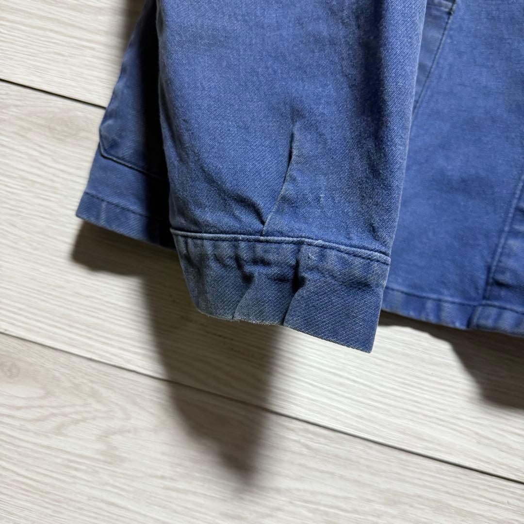 40s〜50s フレンチワークジャケット 良フェード モールスキン 木ボタン