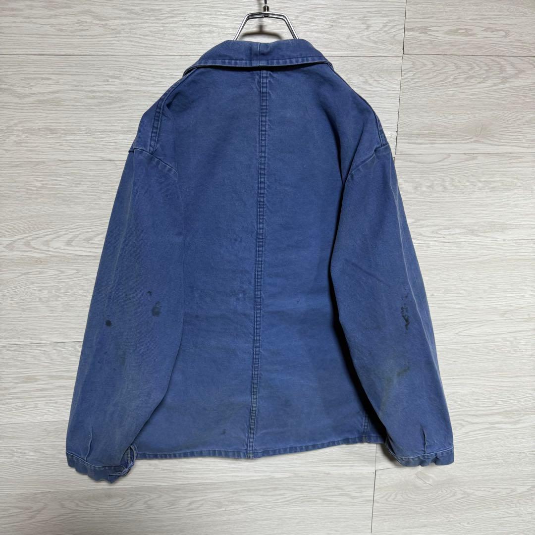 40s〜50s フレンチワークジャケット 良フェード モールスキン 木ボタン