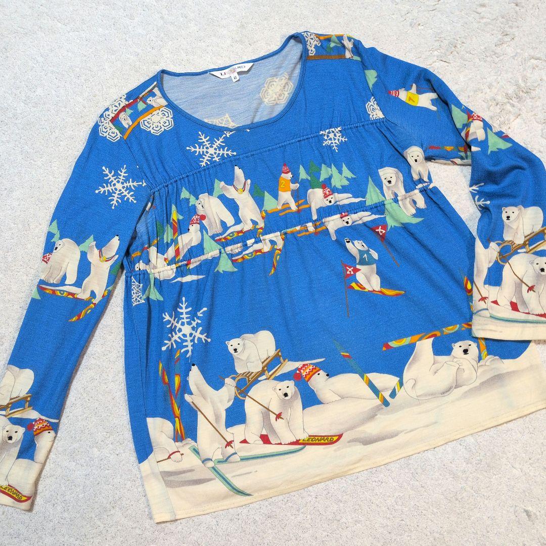 お値下げ★レオナール★シロクマスキー柄★美品