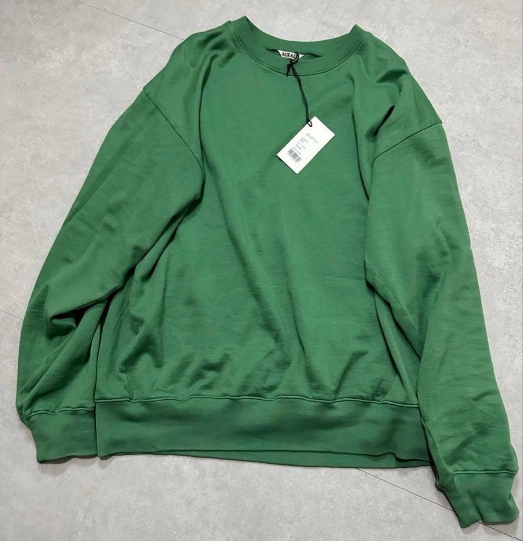 【試着のみ】AURALEE SUPER HIGH GAUGE SWEAT P/O