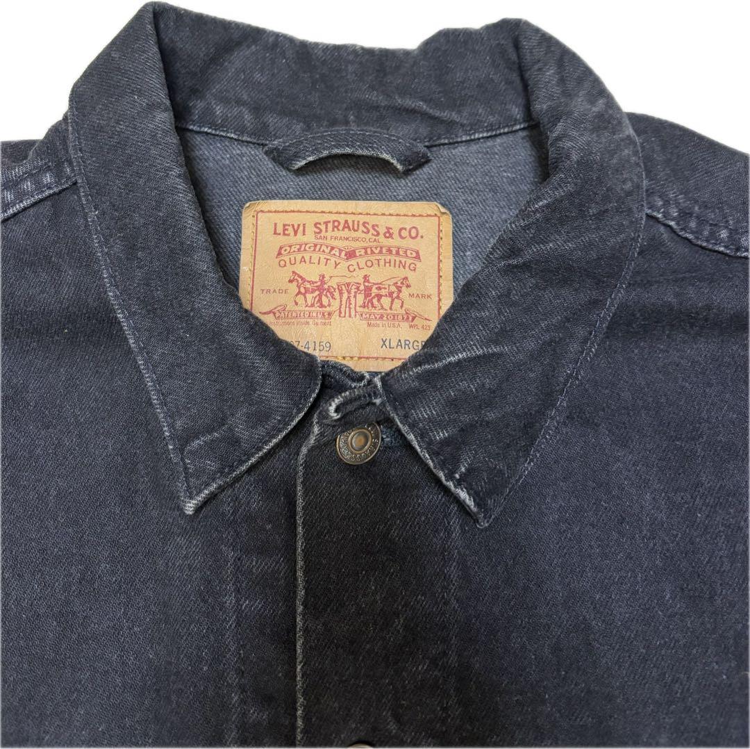 Levi's 70507 USA ブラックデニムジャケット XL ビックサイズ