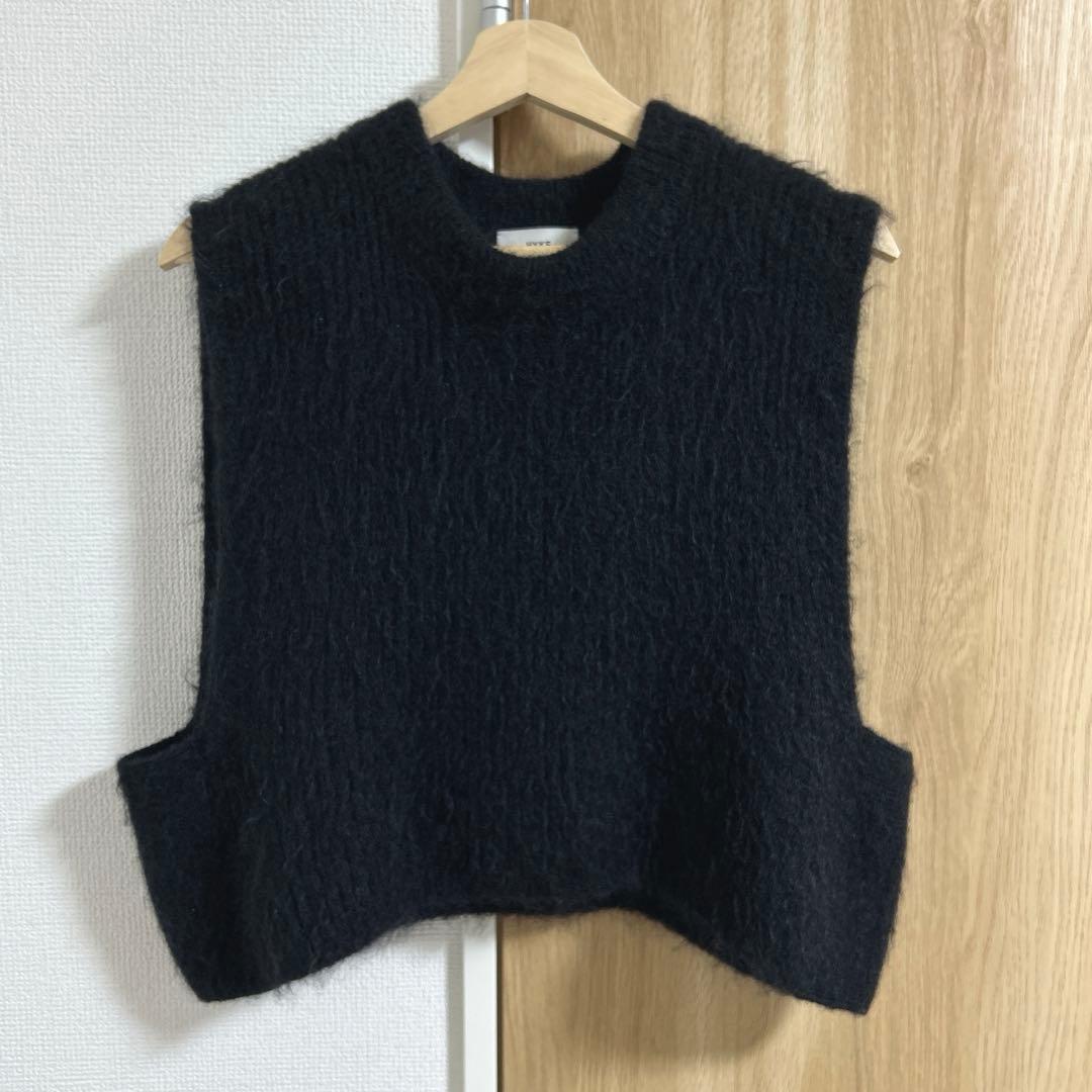 美品 22AW HYKE ハイク モヘア ニットベスト 黒