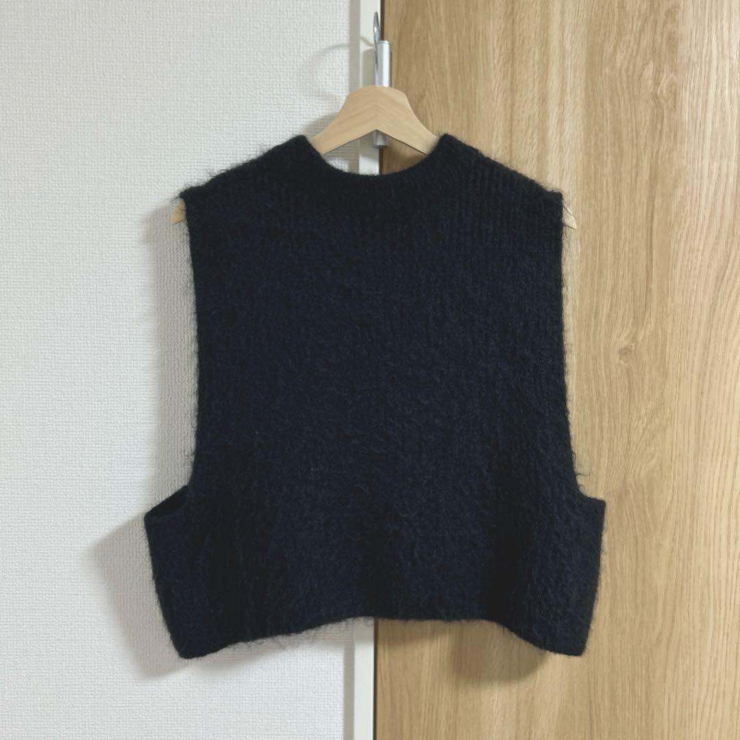 美品 22AW HYKE ハイク モヘア ニットベスト 黒