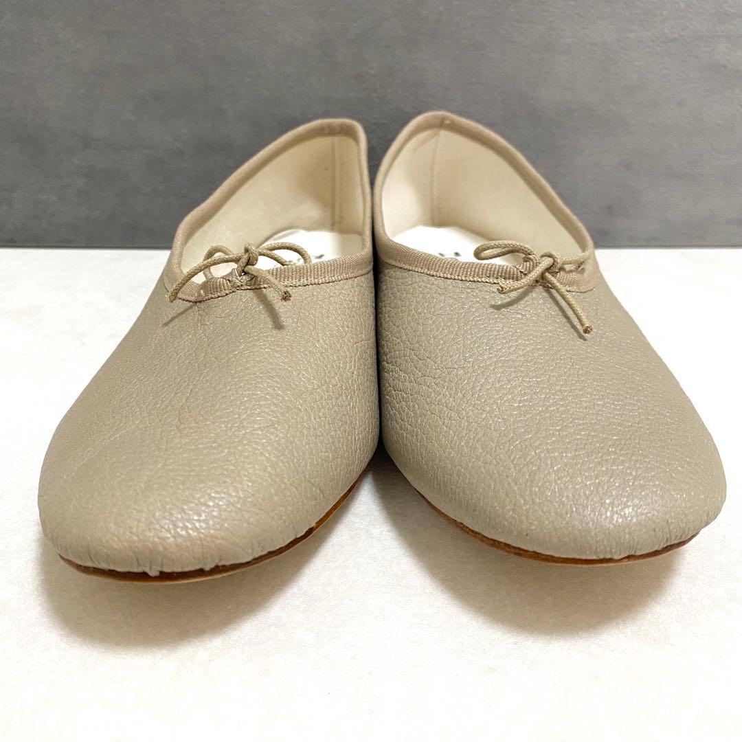 【美品】Lepetto レザー バレエシューズ フラットパンプス 23.5cm