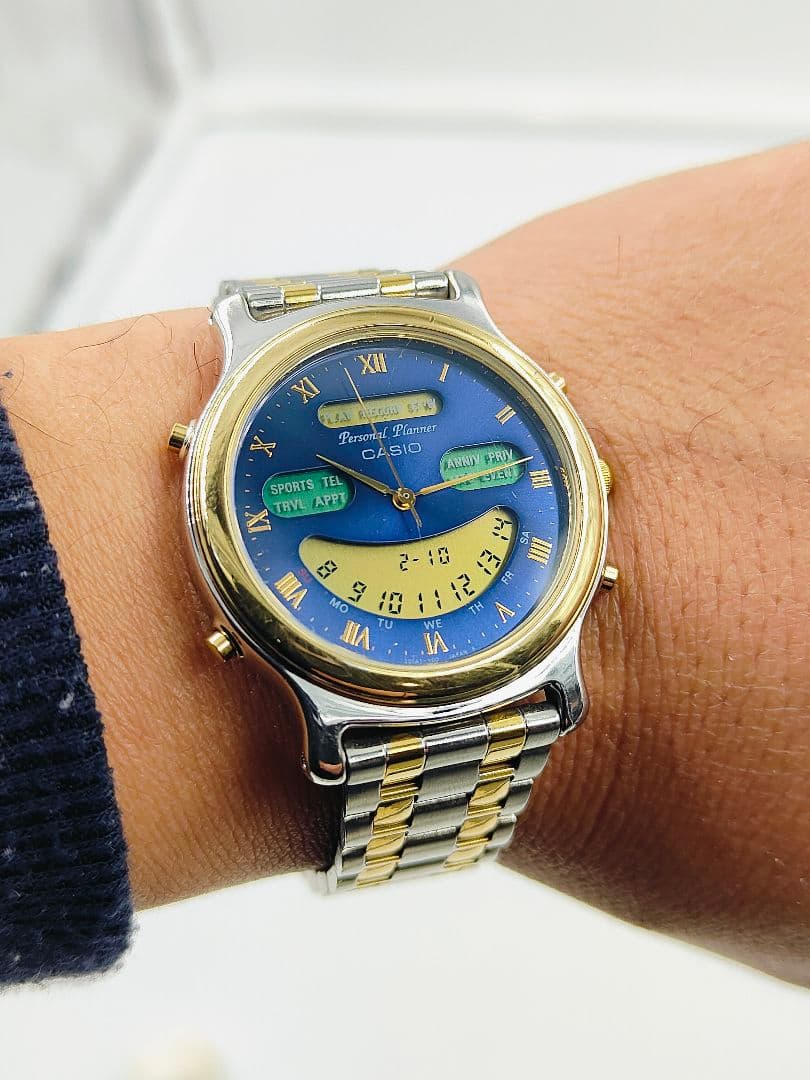 CASIO IA-1110 デジタルとアナログ腕時計