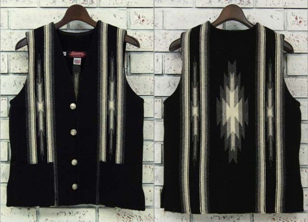 CENTINELA　 センチネラ チマヨ ウール ラグ ベスト　34 オルテガ