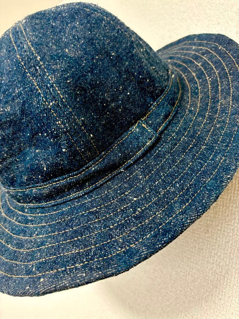 岡山産60cmUS ARMY M-37 DenimHATネップ天然藍デニムハット