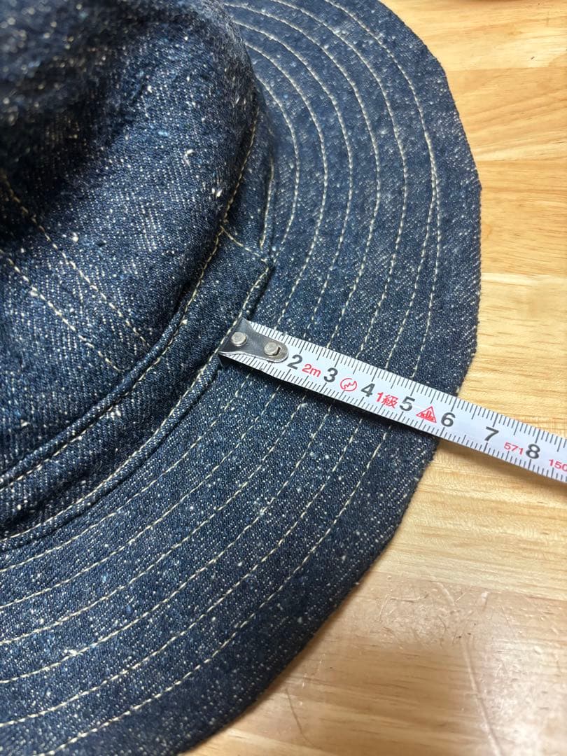 岡山産60cmUS ARMY M-37 DenimHATネップ天然藍デニムハット