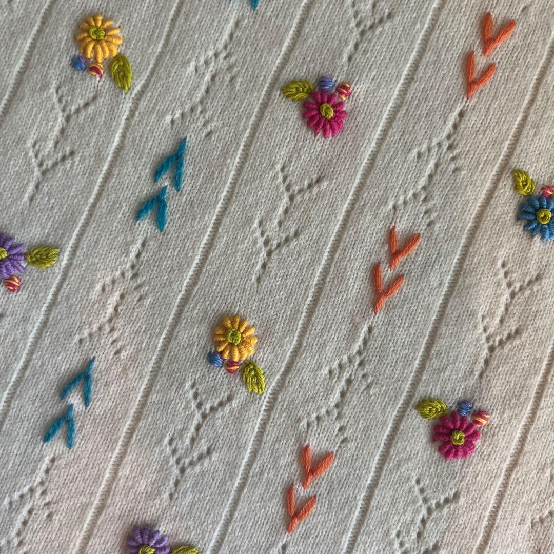 YanYan 花柄刺繍 ミニニットワンピース Mサイズ